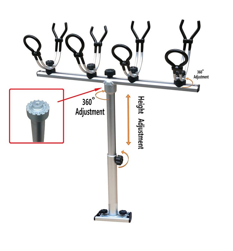 Brocraft Crappie Rod Holder System with Telescopic T-bar /Crappie Fishing Rod Holder / Spider Rigging - Image 2